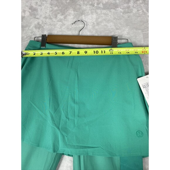 Lululemon 2-in-1 skirt tight Tennis 25” Maldives green NWT RARE size 8 - Picture 4 of 11